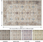 Vintage Rug160x230CM Washable Rugs Living Room Non Slip