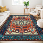 Vintage Rug160x230CM Washable Rugs Living Room Non Slip