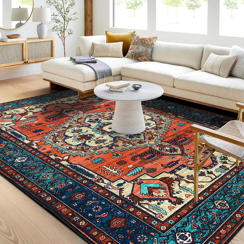 Vintage Rug160x230CM Washable Rugs Living Room Non Slip