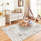 Vintage Rugs Living Room Washable Rug Boho