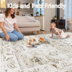 Vintage Rugs Living Room Washable Rug Boho