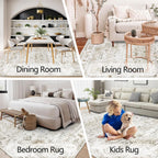 Vintage Rugs Living Room Washable Rug Boho