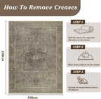 Vintage Rugs Living Room Washable Rug Boho