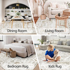 Vintage Rugs Living Room Washable Rug Boho