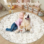 Vintage Rugs Living Room Washable Rug Boho