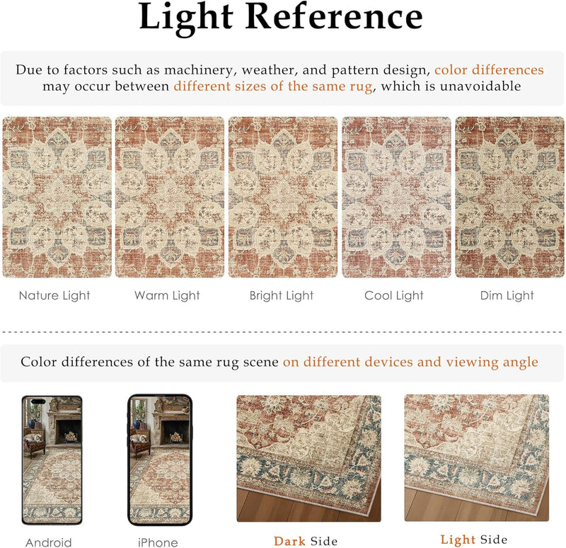 Vintage Rugs Living Room Area Rug Large