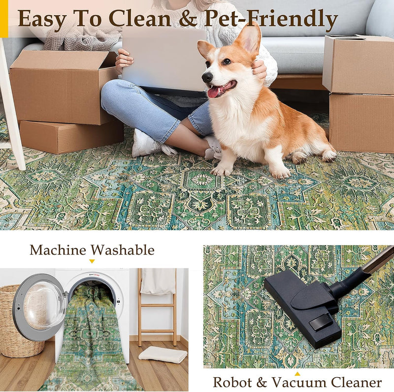 Vintage Rugs Living Room Area Rug Machine