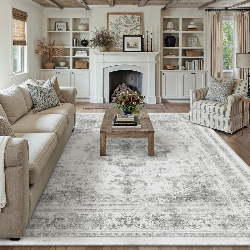 Vintage Rugs Living Room Area Rug Washable