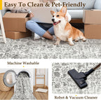 Vintage Rugs Living Room Area Rug Washable