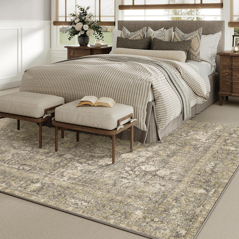 Vintage Rugs Living Room Area Rug Washable