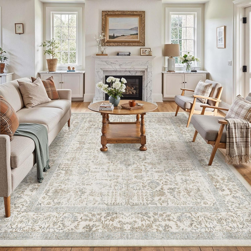 Vintage Rugs Living Room Area Rug Washable