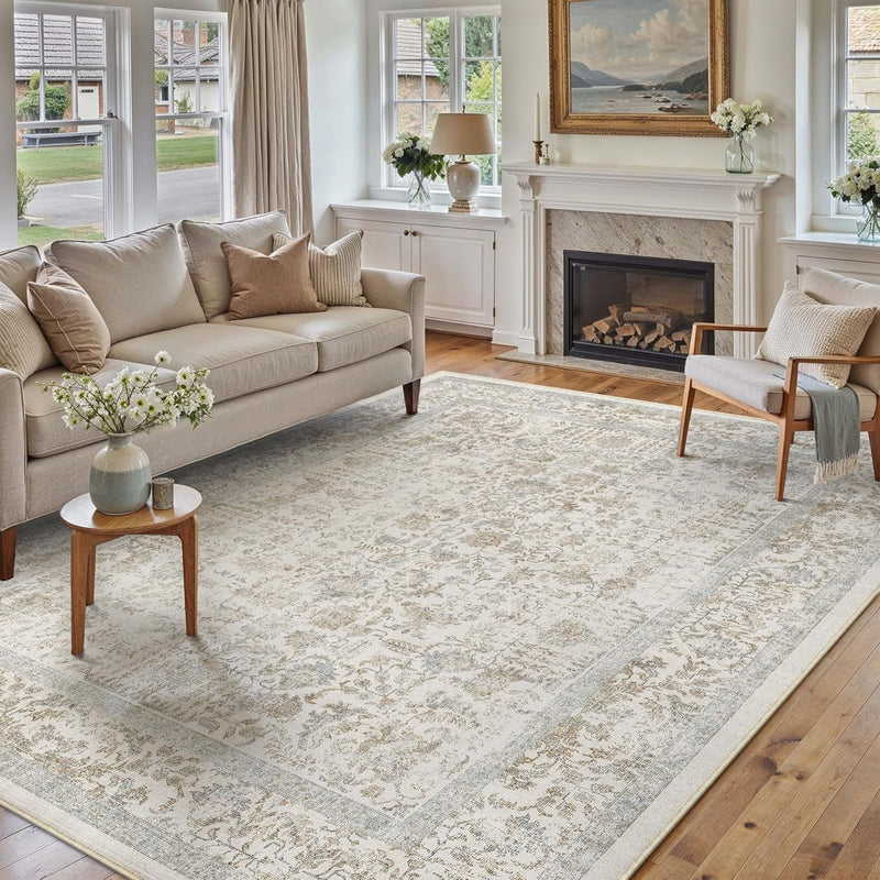 Vintage Rugs Living Room Area Rug Washable