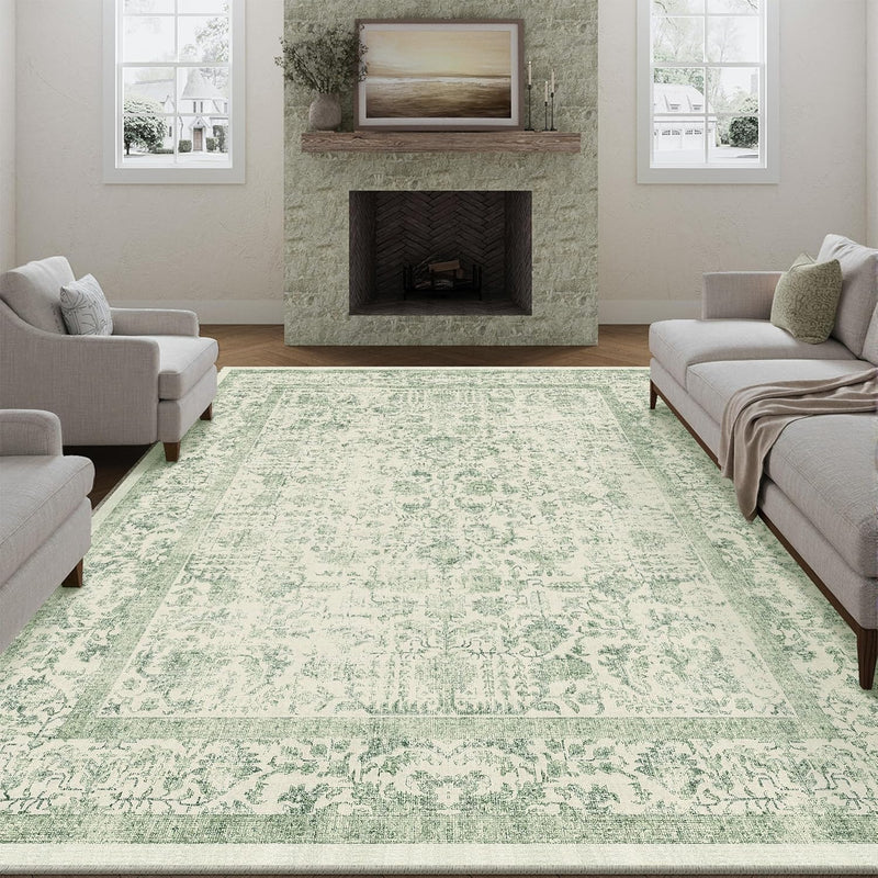 Vintage Rugs Living Room Area Rug Washable