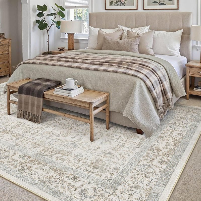 Vintage Rugs Living Room Area Rug Washable
