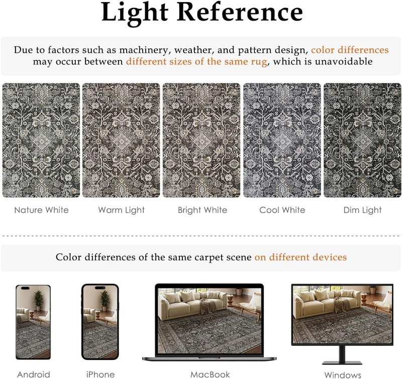 Vintage Rugs Living Room Rug Washable Carpet