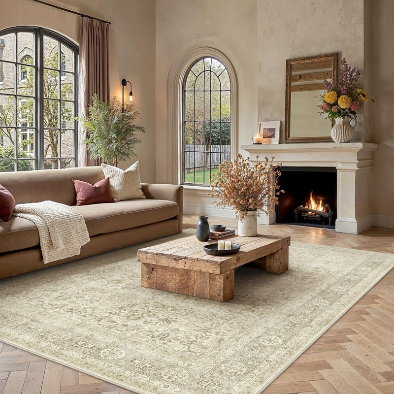 Vintage Rugs Living Room Rug Washable Carpet