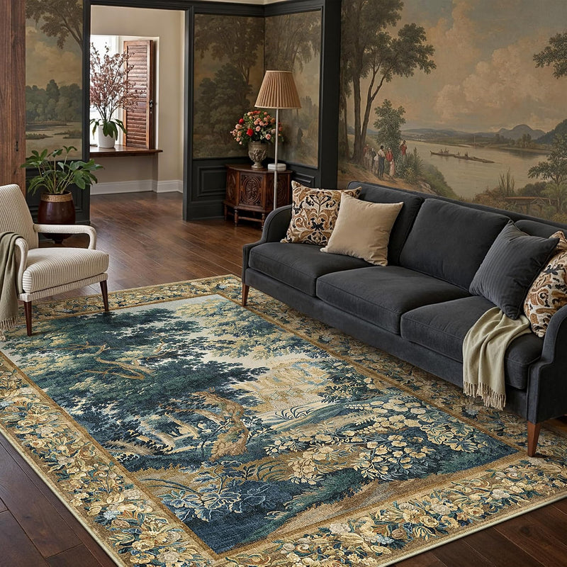 Vintage Rugs Living Room Rug Washable Carpet
