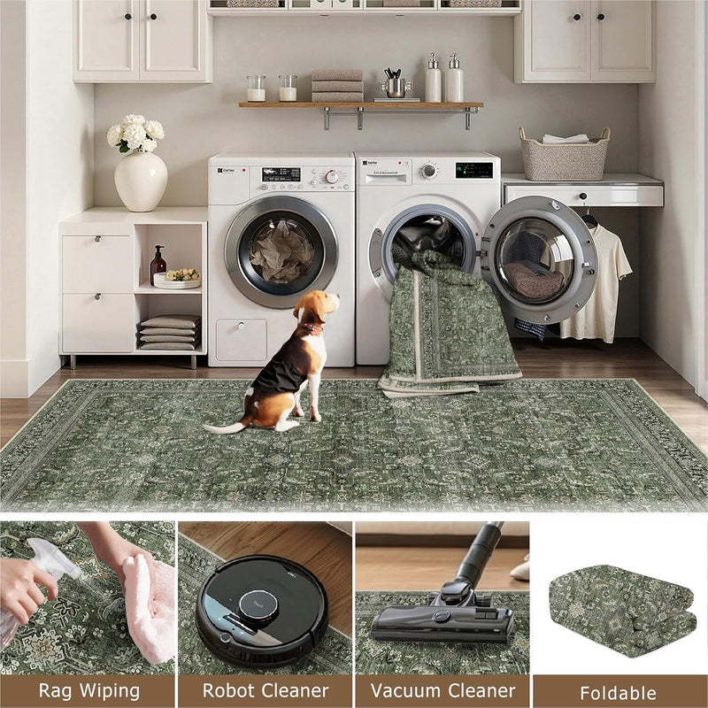 Vintage Rugs Living Room Rug Washable Carpet