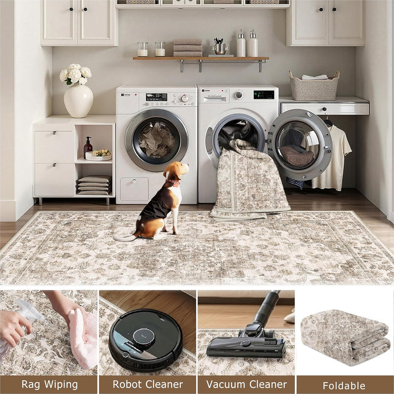 Vintage Rugs Living Room Rug Washable Carpet