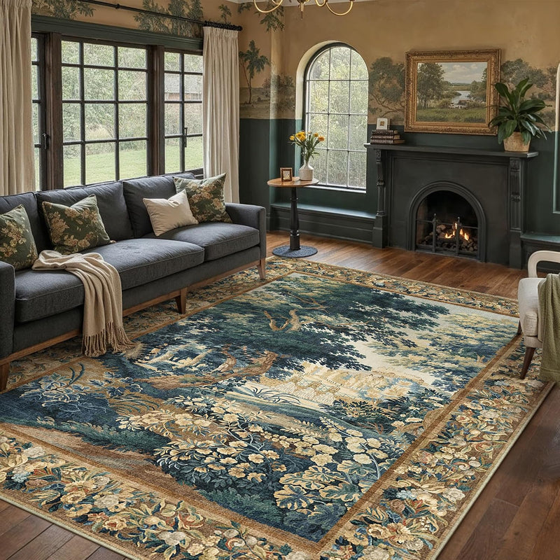 Vintage Rugs Living Room Rug Washable Carpet