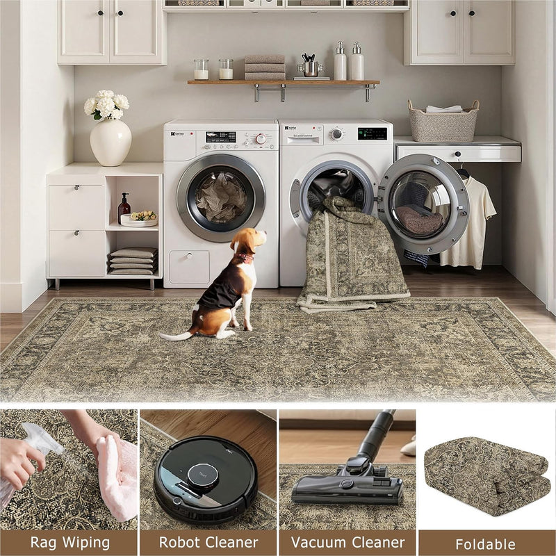 Vintage Rugs Living Room Rug Washable Carpet