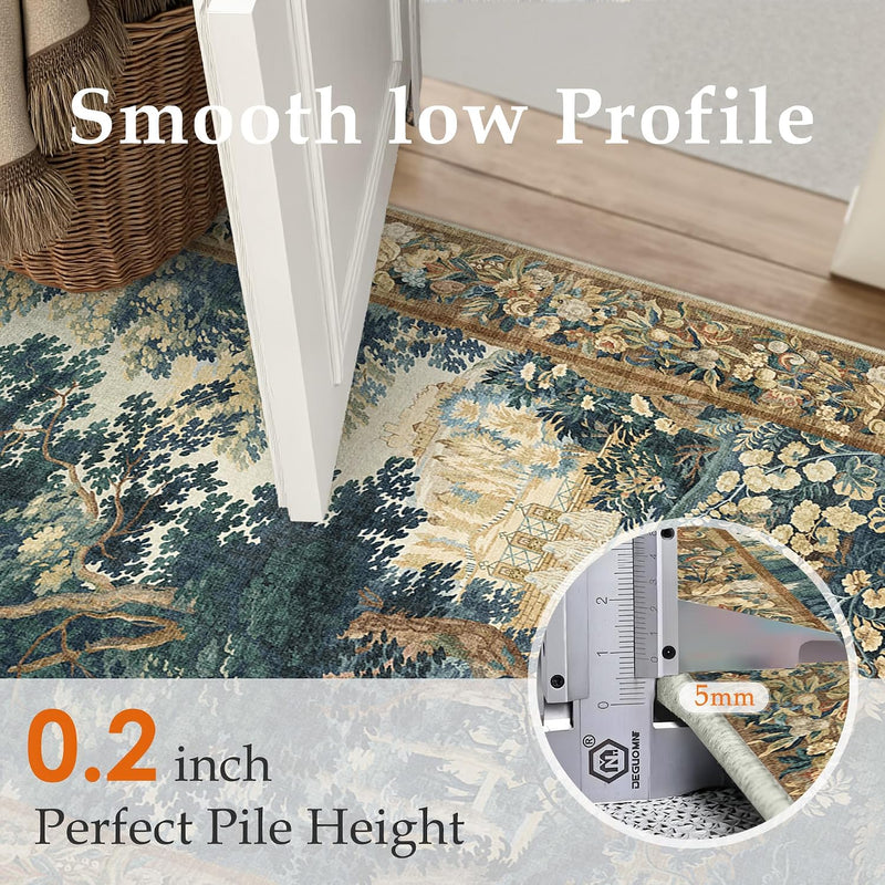 Vintage Rugs Living Room Rug Washable Carpet