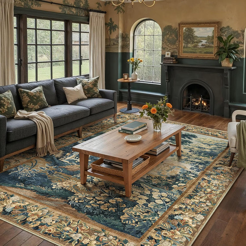 Vintage Rugs Living Room Rug Washable Carpet