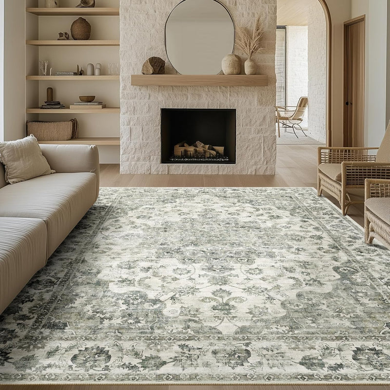 Vintage Rugs Living Room Rug Washable Carpet