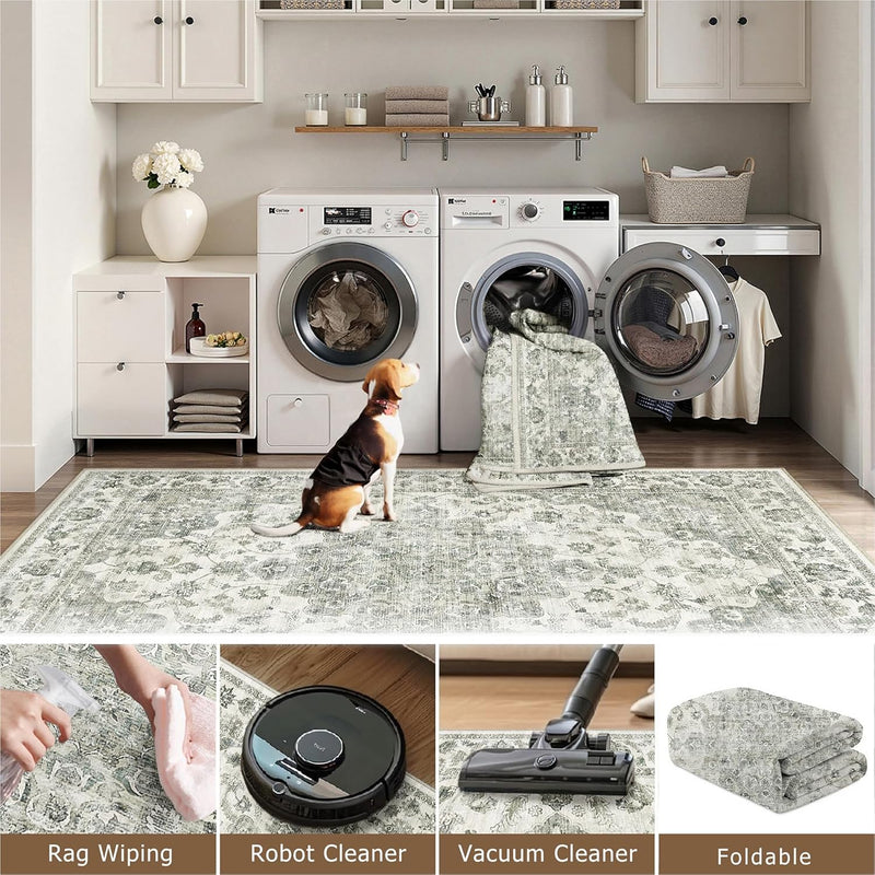 Vintage Rugs Living Room Rug Washable Carpet