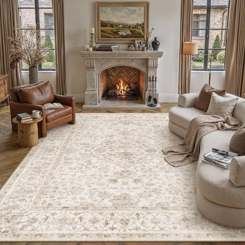 Vintage Rugs Living Room Large Rug Washable