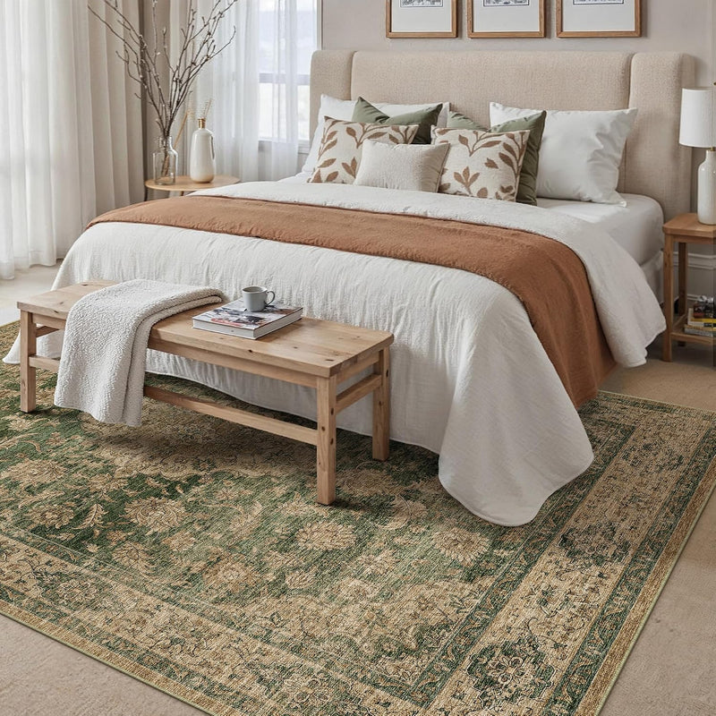 Vintage Rugs Living Room Large Rug Washable
