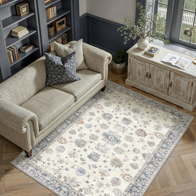 Vintage Rugs Living Room Large Rug Washable