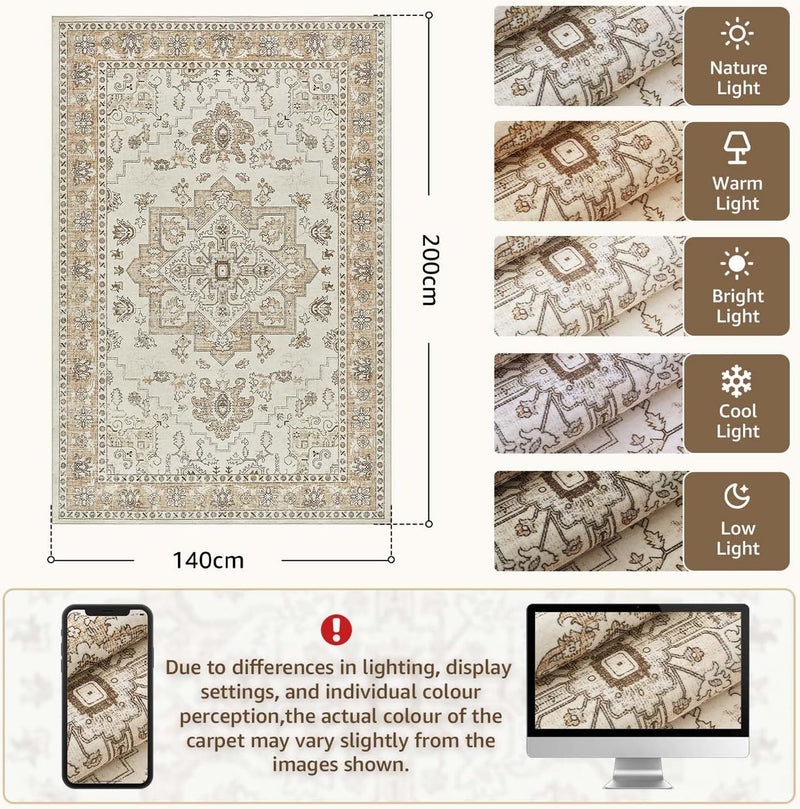 Vintage Rugs Living Room Large Soft Cashmere