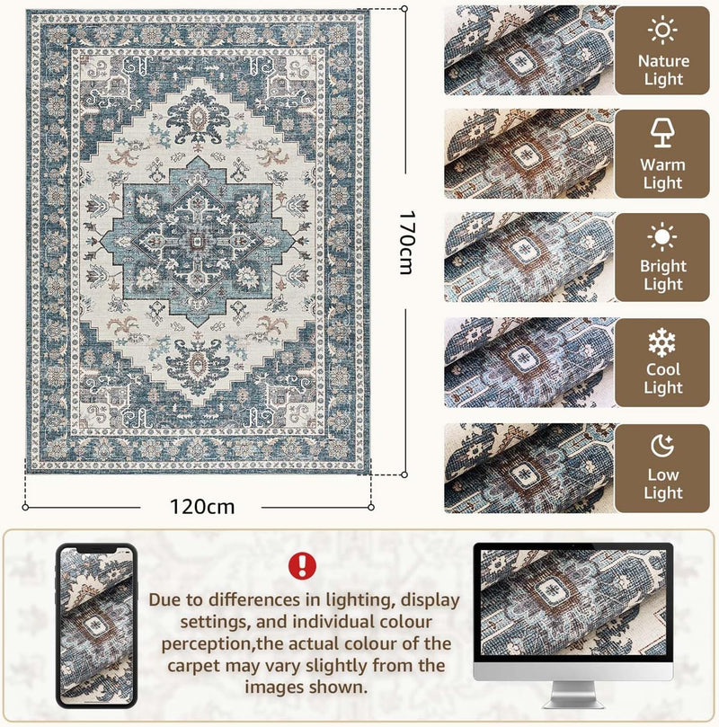 Vintage Rugs Living Room Large Soft Cashmere