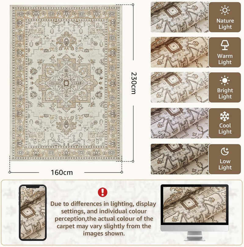 Vintage Rugs Living Room Large Soft Cashmere