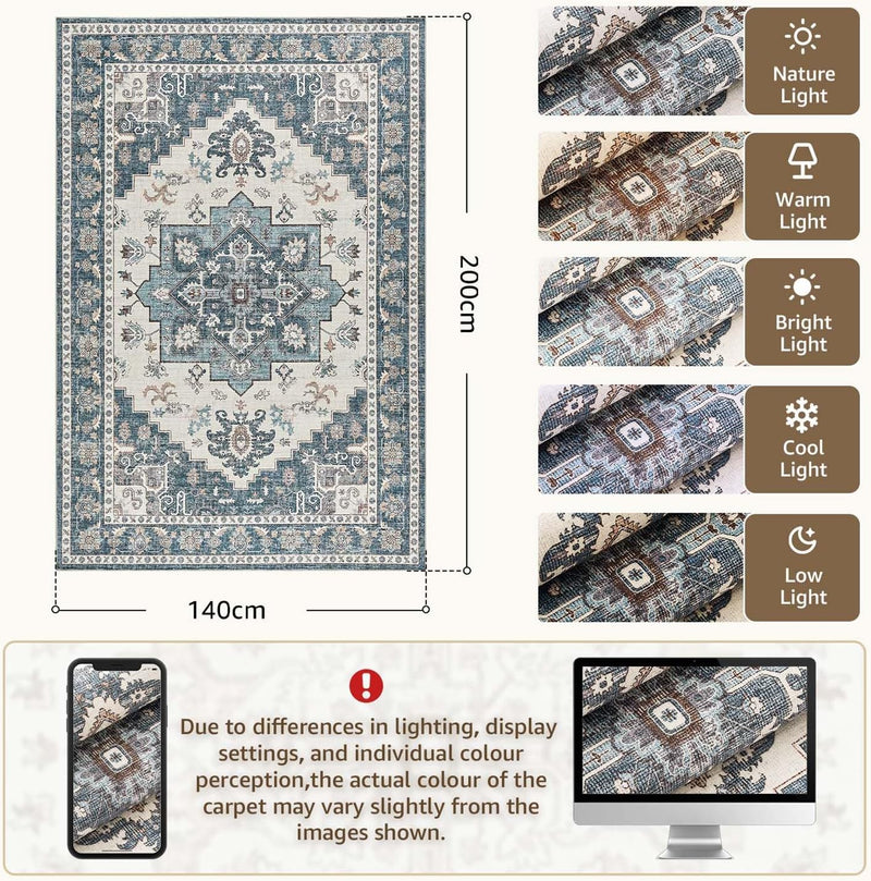 Vintage Rugs Living Room Large Soft Cashmere