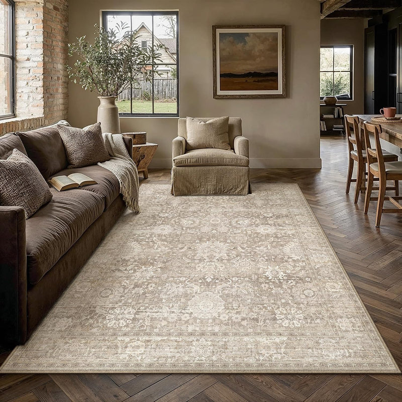 Vintage Rugs Living Room Large Washable Non