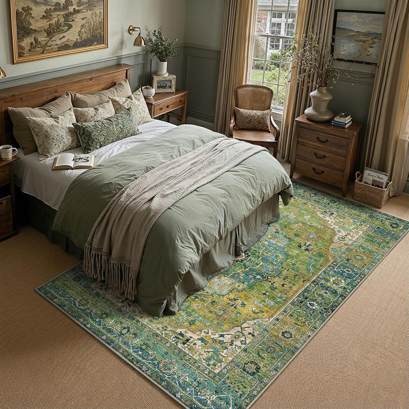Vintage Rugs Living Room Large Washable Non