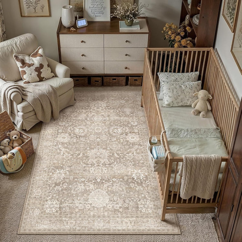 Vintage Rugs Living Room Large Washable Non