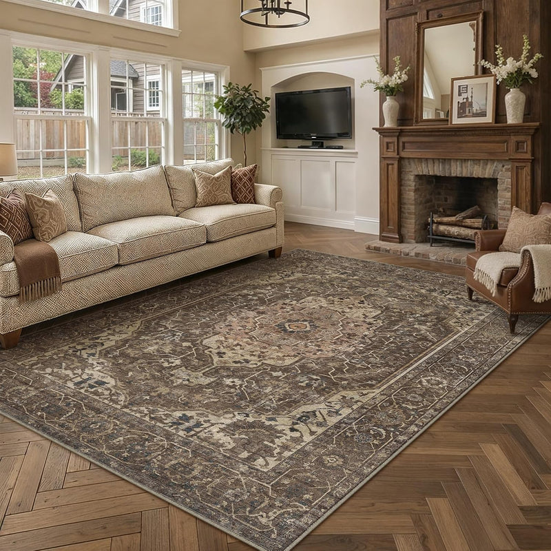 Vintage Rugs Living Room Large Washable Non