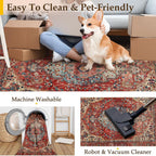 Vintage Rugs Living Room Large Washable Non