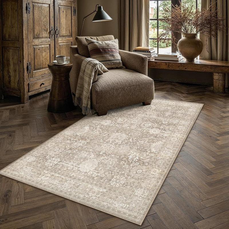 Vintage Rugs Living Room Large Washable Non