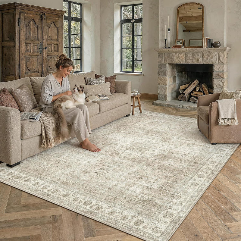Vintage Rugs Living Room Rug Washable Carpet