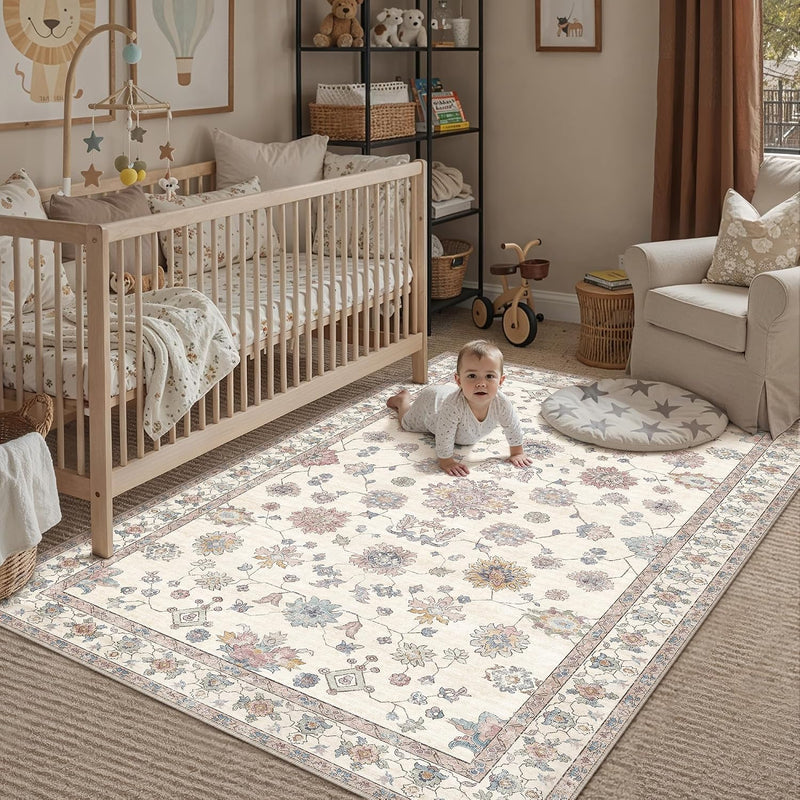Vintage Rugs Living Room Rug Washable Carpet
