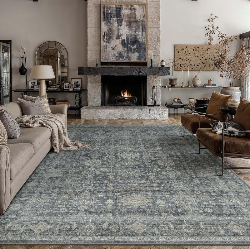 Vintage Rugs Living Room Rug Washable Carpet