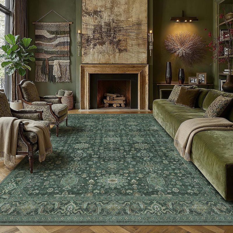 Vintage Rugs Living Room Rug Washable Carpet