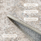 Vintage Rugs Living Room Washable 160x230CM Rug
