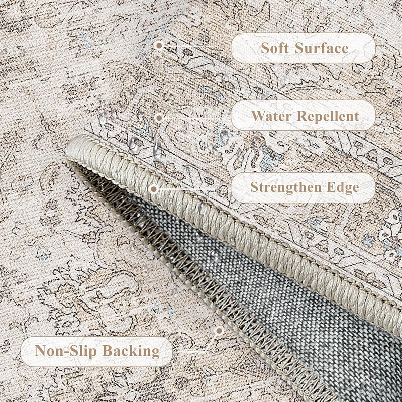 Vintage Rugs Living Room Washable 160x230CM Rug