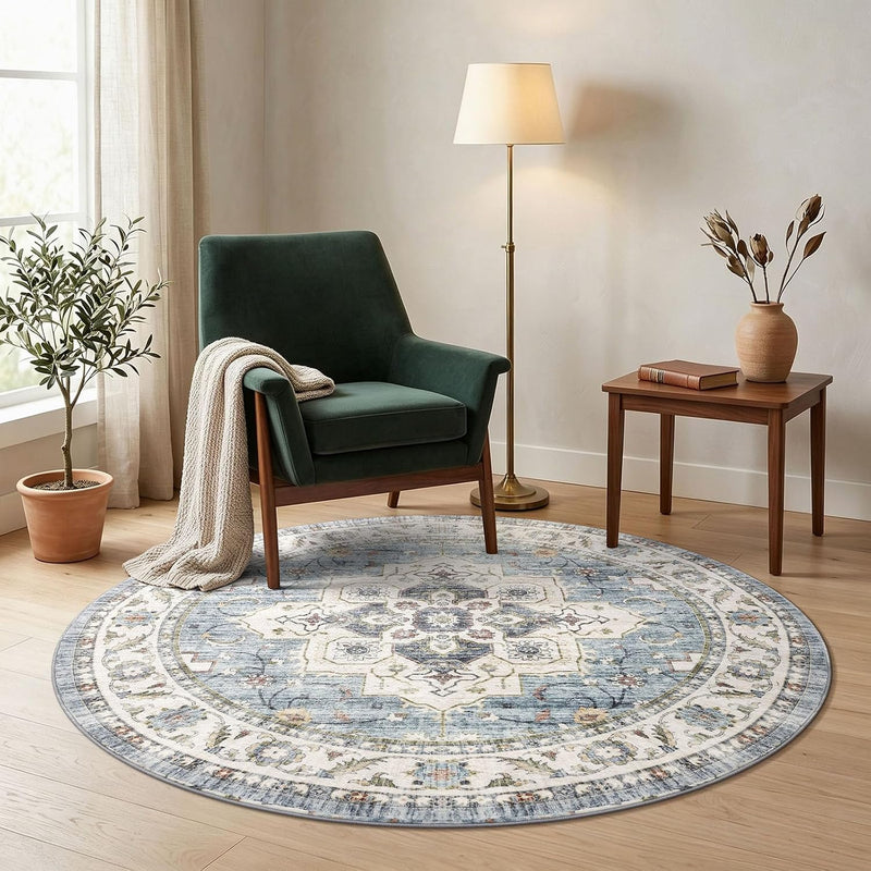 Vintage Rugs Living Room Washable Anti Slip Large