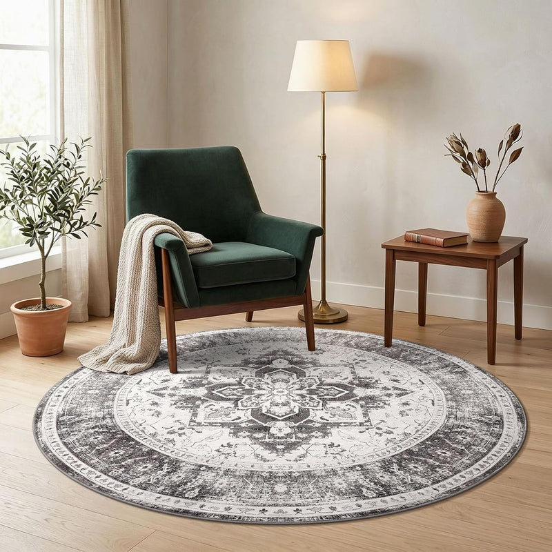 Vintage Rugs Living Room Washable Anti Slip Large
